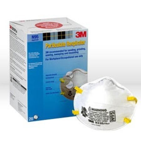 3M N95 Disposable Respirator, 8210, Filter Class/N95 51138-46457